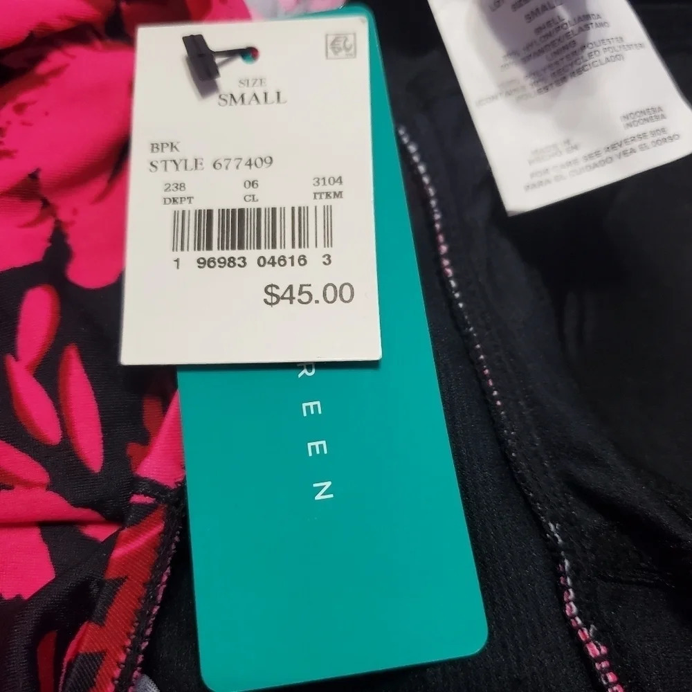 NWT Aqua Green Women's Cinch-Front One Piece Swimsuit S - Picture 7 of 7